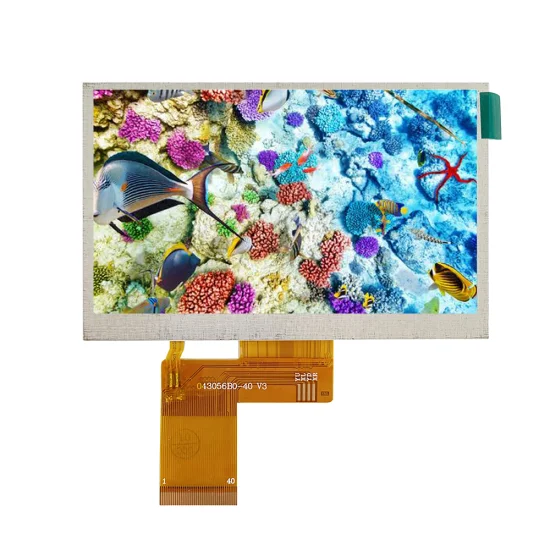 4,3-Zoll-LCD-Display mit 800 x 480 IPS-Anzeige, RGB 40-Pin, optional CTP oder RTP. Bewerben Sie sich für Industrie/Medizin/Geräte/Automatik