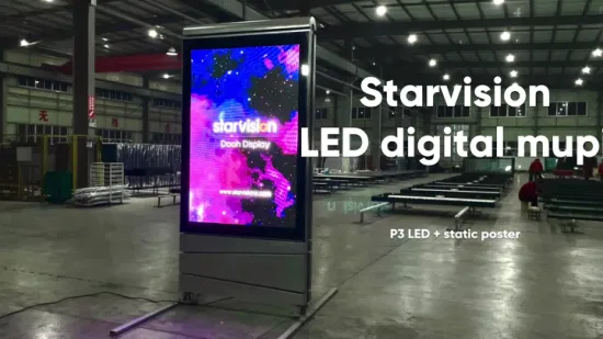 5500 Nits Bodenständer P3 LED-Totem-Display für den Außenbereich für den Stadtplatz